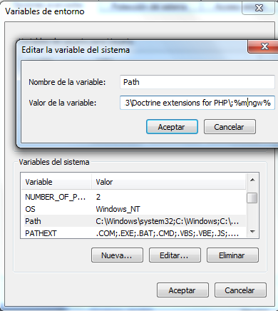 Editar variable PATH