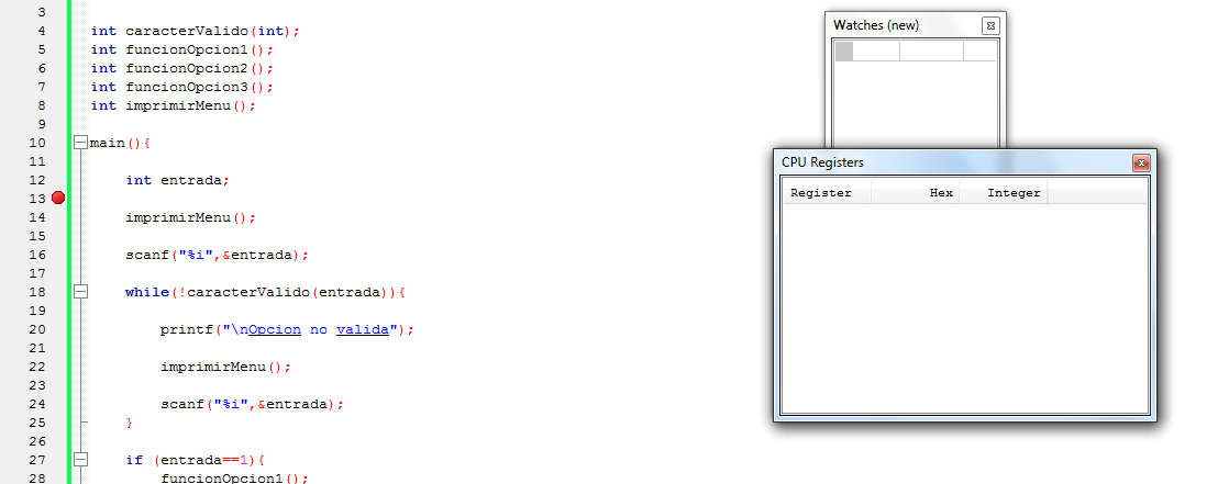 Advertencia de valores por defecto