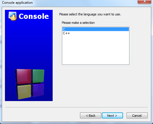 Selección de lenguaje C