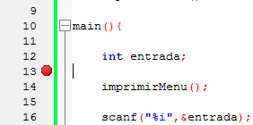 Breakpoint en el debugger