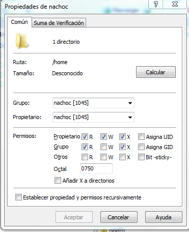 Verificación de permisos