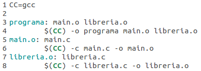 Contenido del Makefile final