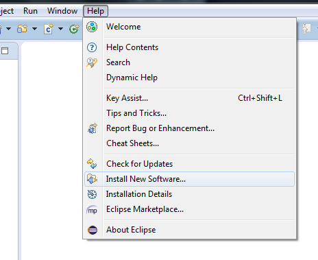 Install New Software en Eclipse
