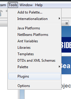 Tools - Plugins en NetBeans