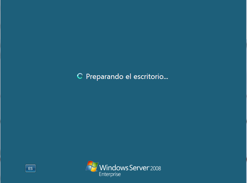 Escritorio de Windows Server 2008 con el Administrador del servidor