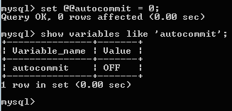 Deshabilitando el autocommit en ambas sesiones