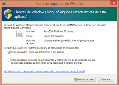 Permiso del firewall