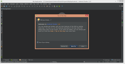 Pantalla de tips al inicio