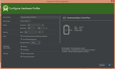 Formulario de características del hardware
