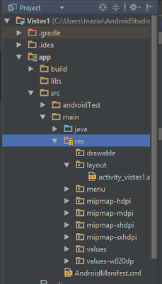 Estructura de carpetas con layout-land creada