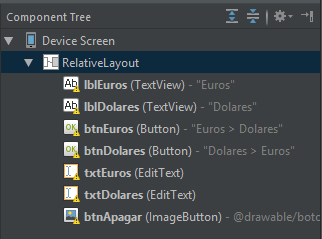 Resultado de la aplicación en el emulador