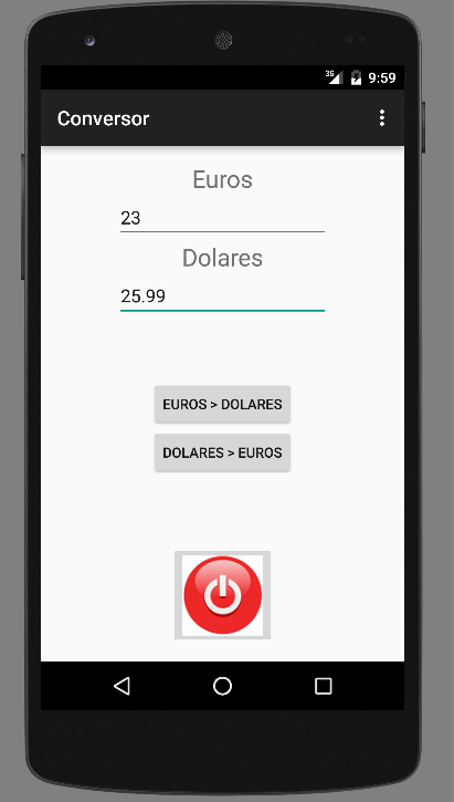 Conversor en funcionamiento