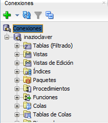 Vista general de SQL Developer con la conexión activa