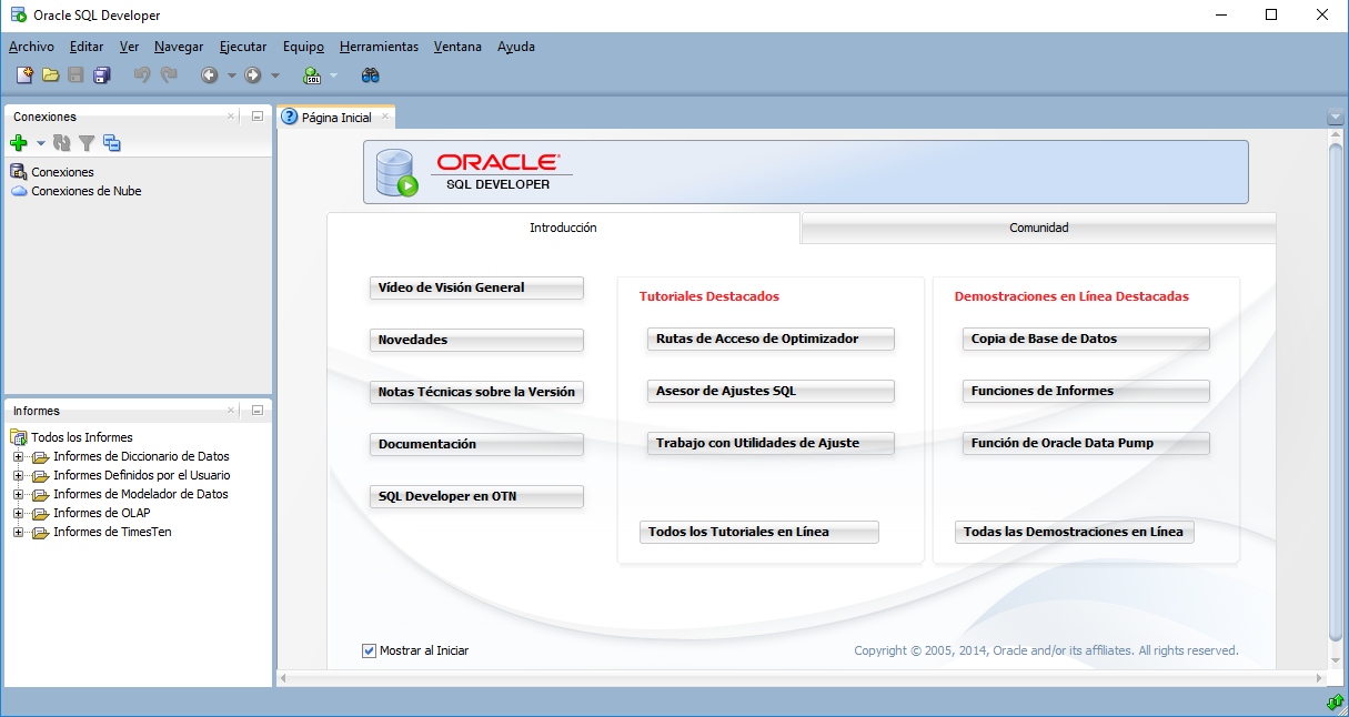 Crear nueva conexión en SQL Developer