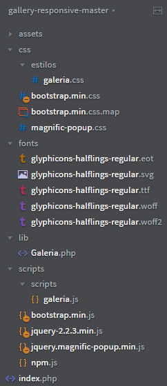 web gallery tree structure