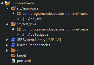 maven project tree structure